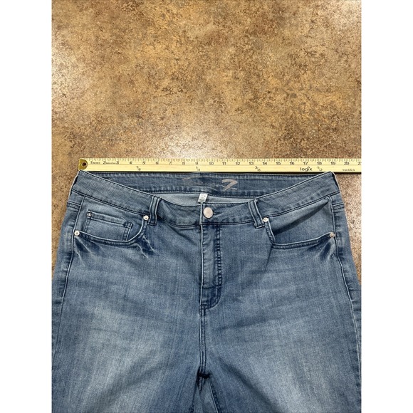 Seven7 Women Jeans Size‎ 16 High Rise Slim Straight Light Blue Wash 109890 - Picture 3 of 6